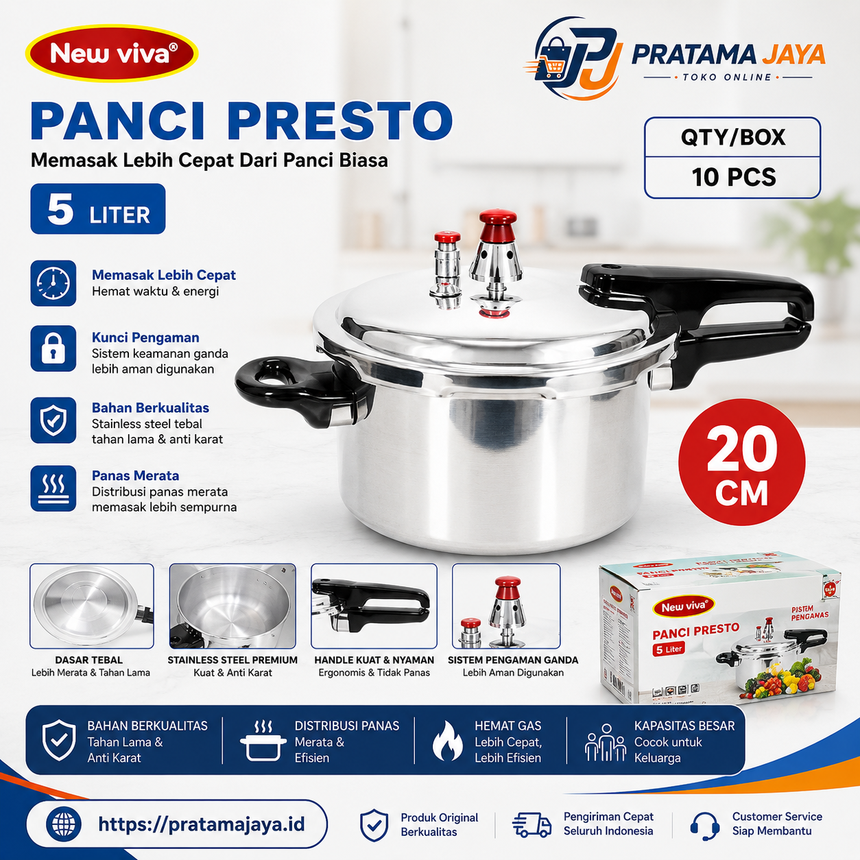Foto produk Omicko Panci Presto 20 CM
