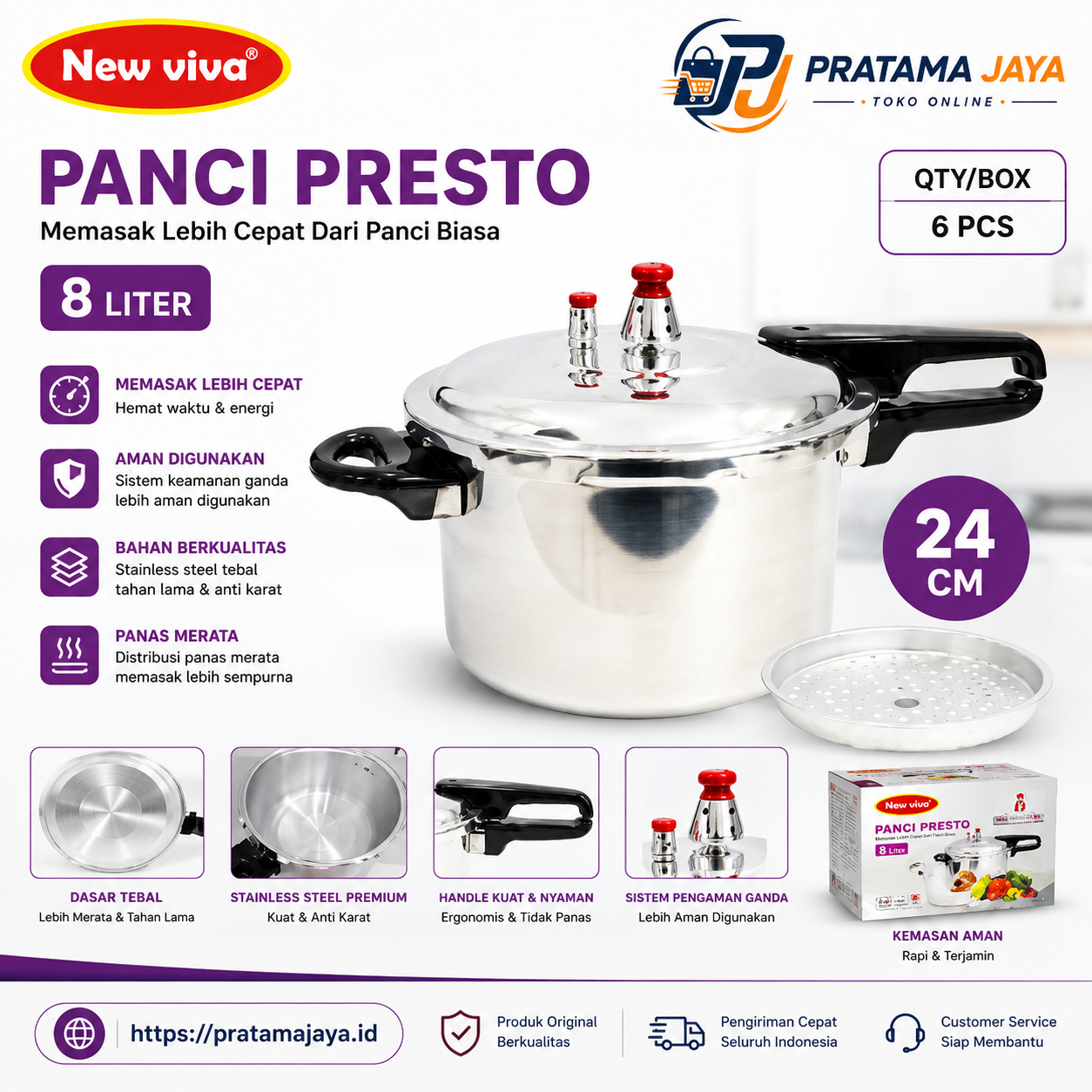 Foto produk Omicko Panci Presto 24 CM