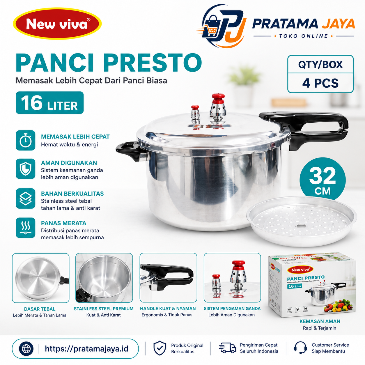 Foto produk Omicko Panci Presto 32 CM