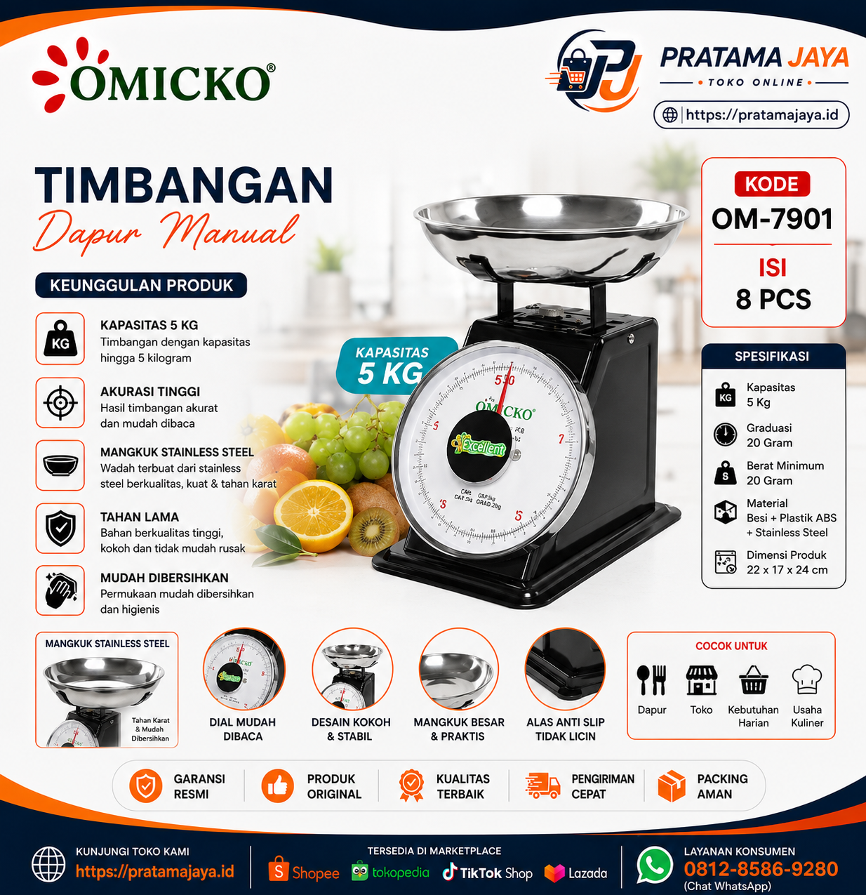 Omicko Timbangan 5 Kg OM-7901