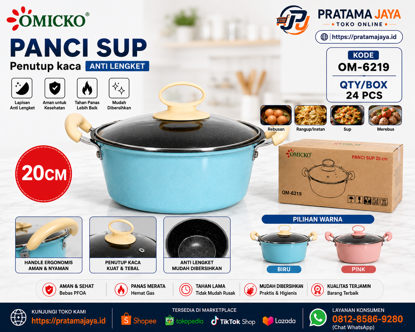 Foto produk Omicko Panci Sop 20 " OM-6219