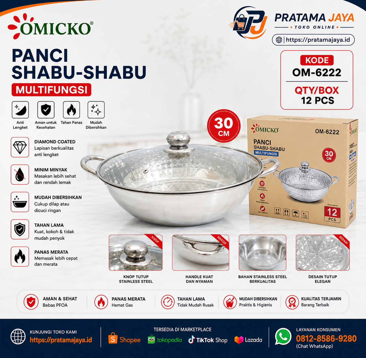 Foto produk Omicko Panci Shabu-shabu 20" OM-6222