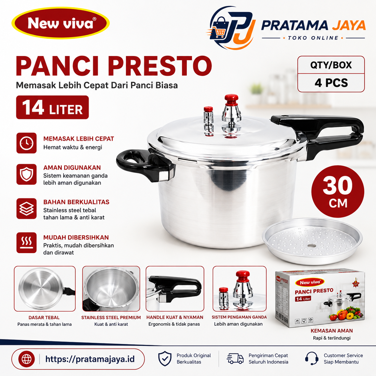 Foto produk Omicko Panci Presto 30 CM